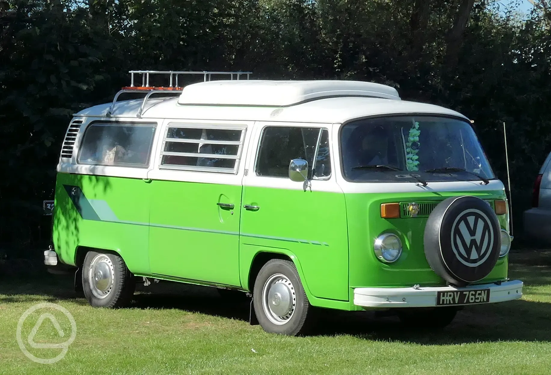Grass pitches at Stubcroft Farm Campsite