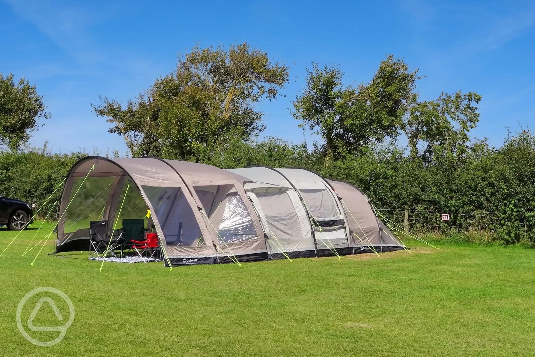 XL non electric grass pitches at Stubcroft Farm Campsite