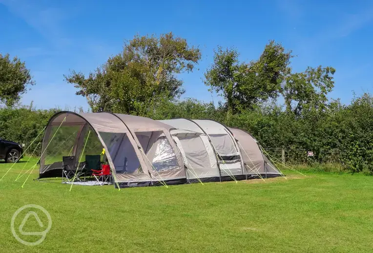 XL non electric grass pitches at Stubcroft Farm Campsite