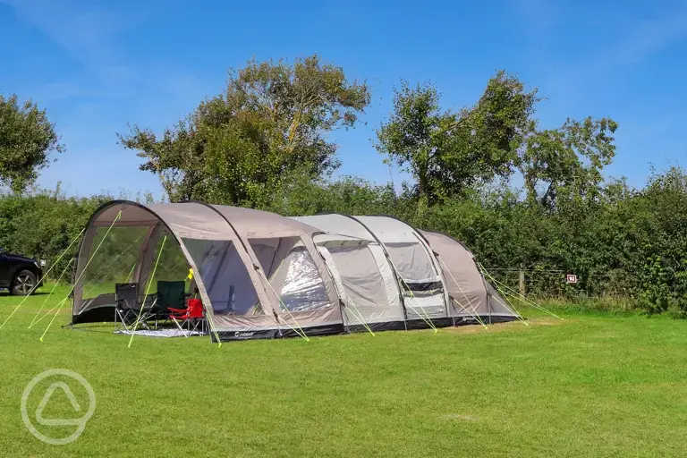 XL non electric grass pitches at Stubcroft Farm Campsite