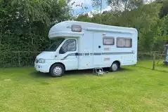 Electric grass motorhome pitch with a 116 amp hook up