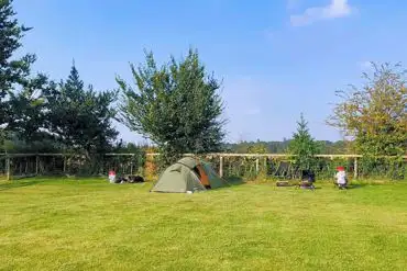 Tent on a non electric grass pitch at Folly Farm Caravan and Camping Park
