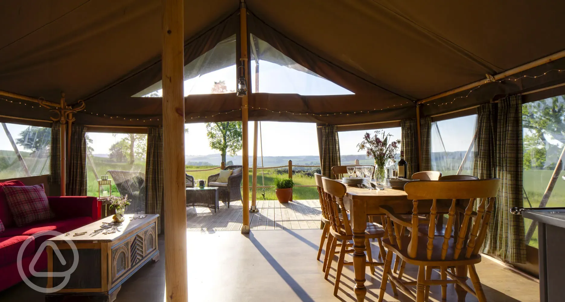 Safari tent interior