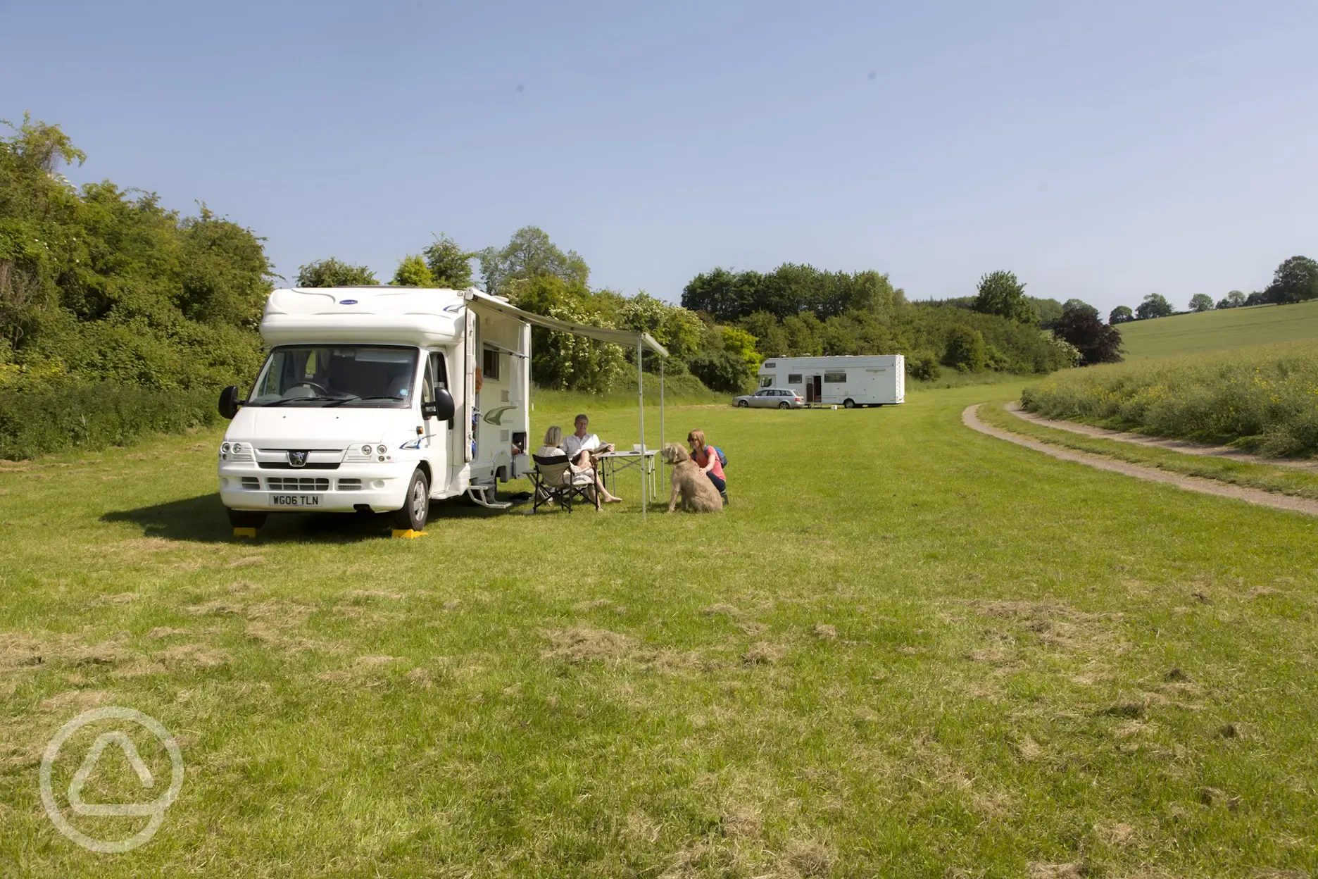 Touring pitches at the caravan site