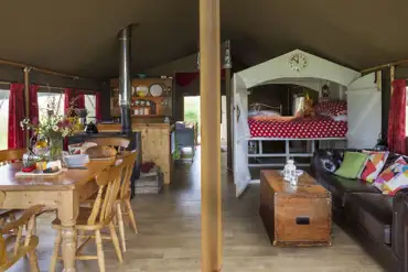 Safari tent interior