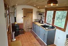 Railway carriage kitchen
