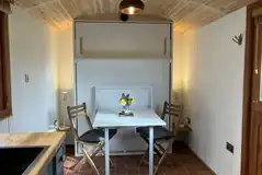 Railway carriage table