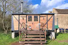 Railway carriage with step access