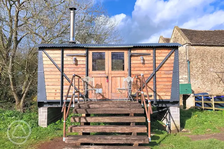 Railway carriage with step access