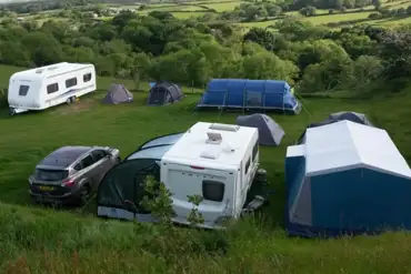 Pitches with views at Cronk Aashen Farm Campsite