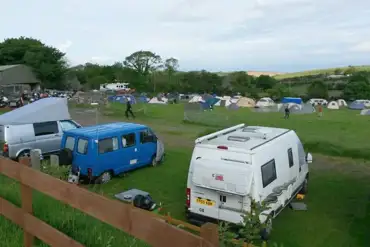 Campervan pitches at Cronk Aashen Farm Campsite