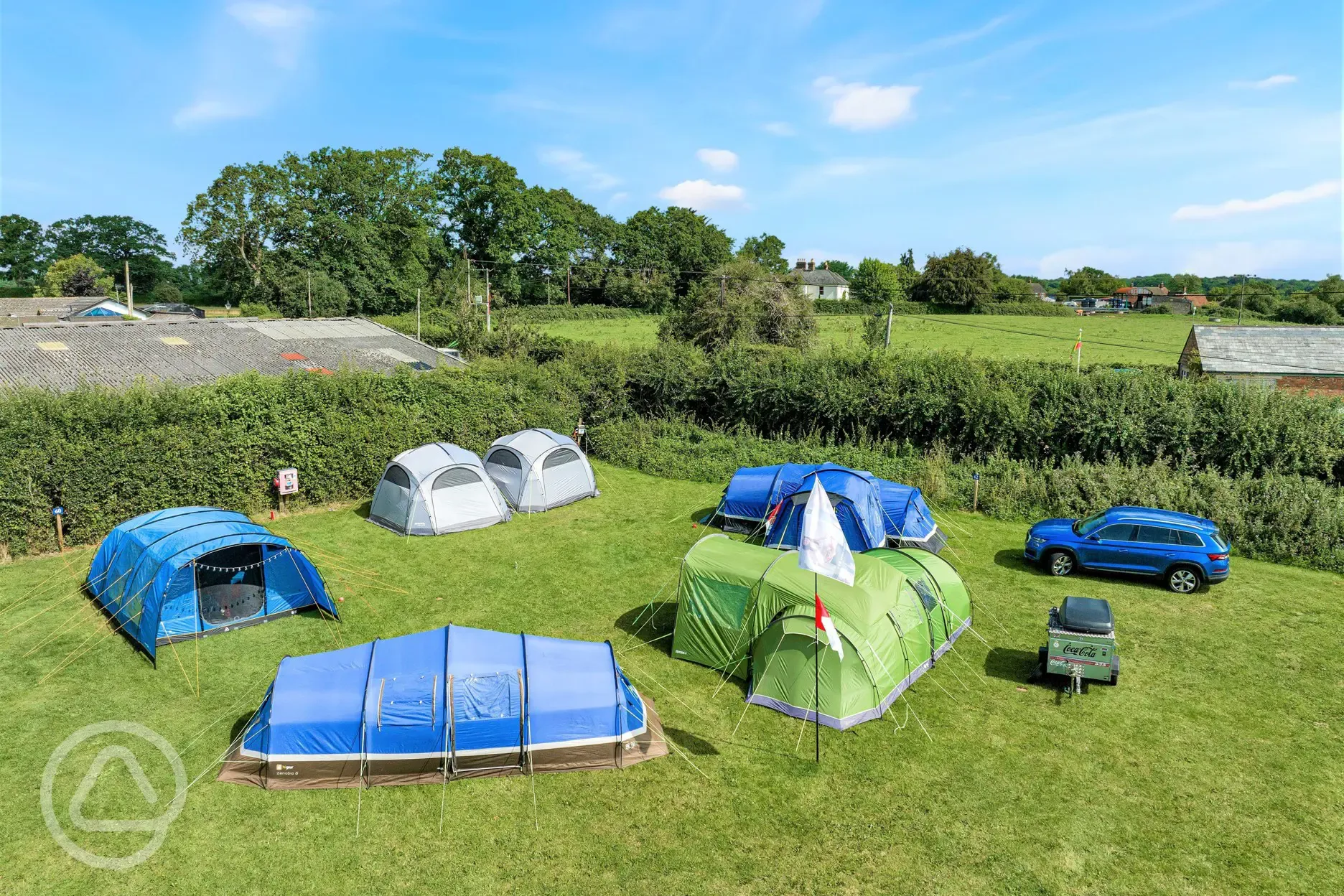 Electric grass pitches with 10 amp smart metered electric