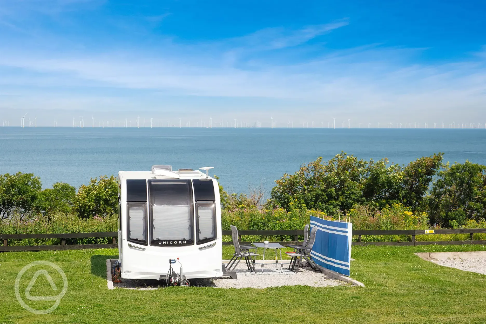 Serviced electric double hardstanding pitches with 16 amp hook ups