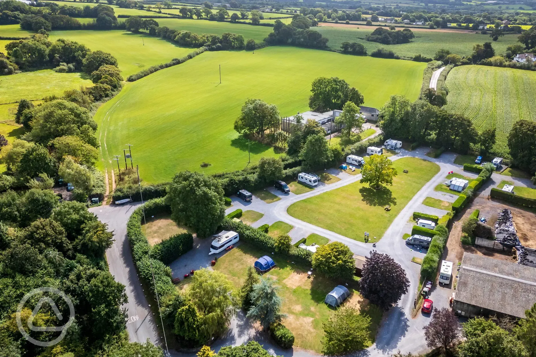 Aerial of the campsite