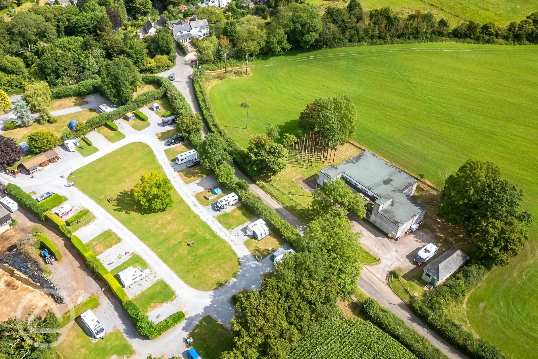 Aerial of the campsite