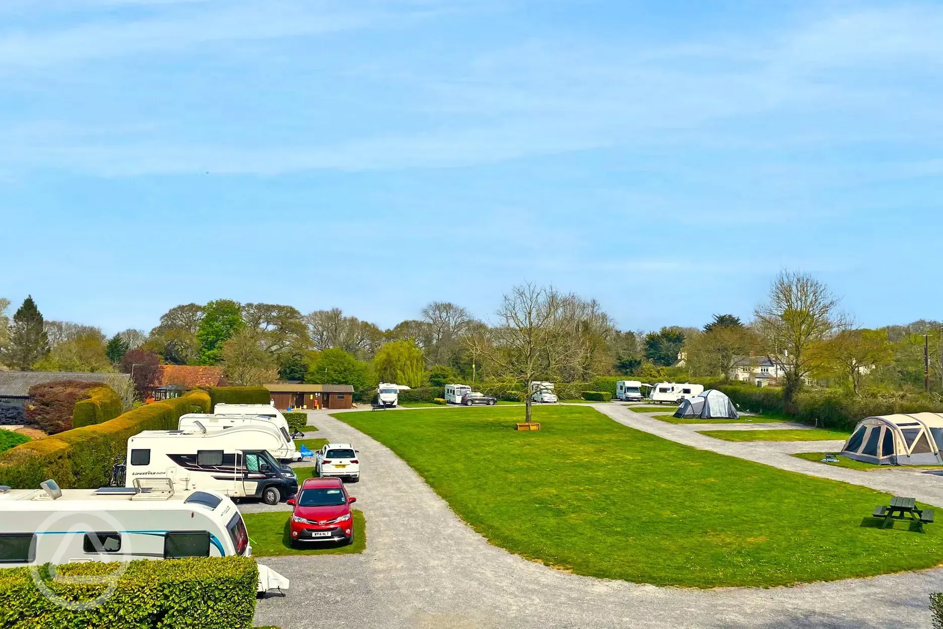 Aerial of the campsite