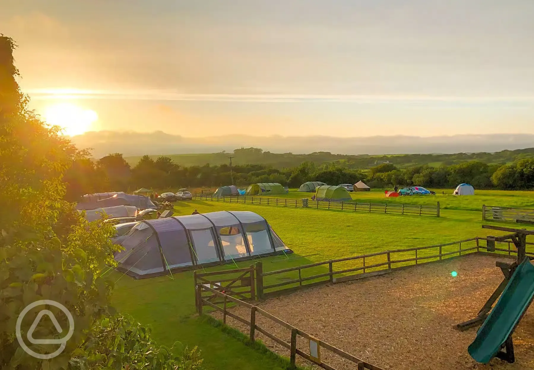 Grass pitches and play area