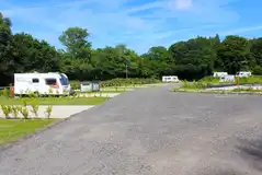 Premium plus hardstanding pitches measuring 11m by 10m at Cosawes Park 