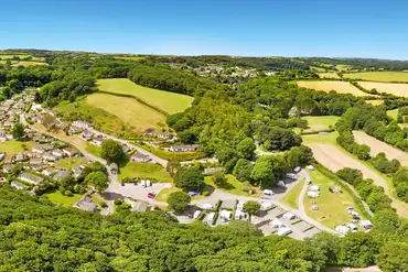 Aerial of Cosawes Park surrounded by countryside