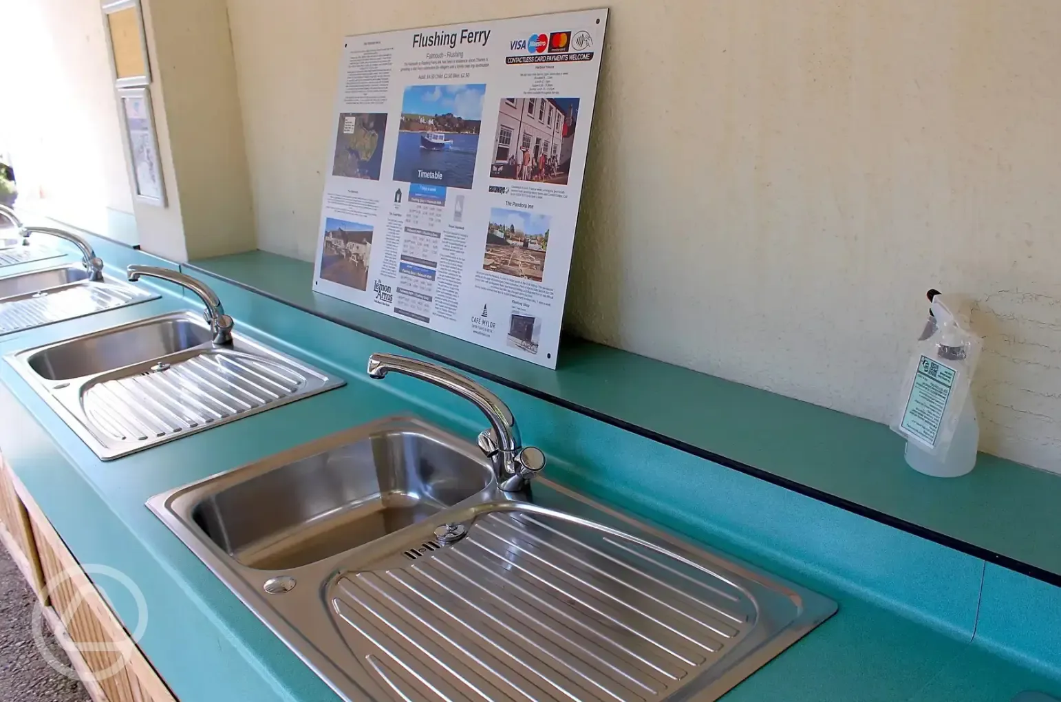Undercover washing up area