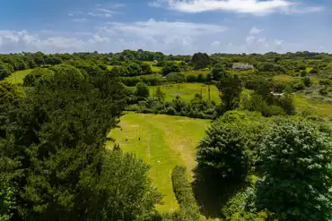 Aerial of the grass pitches
