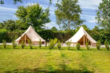 Furnished bell tents at Polladras Holiday Park