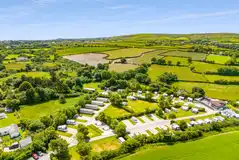Aerial of Polladras Holiday Park in the Helston countryside