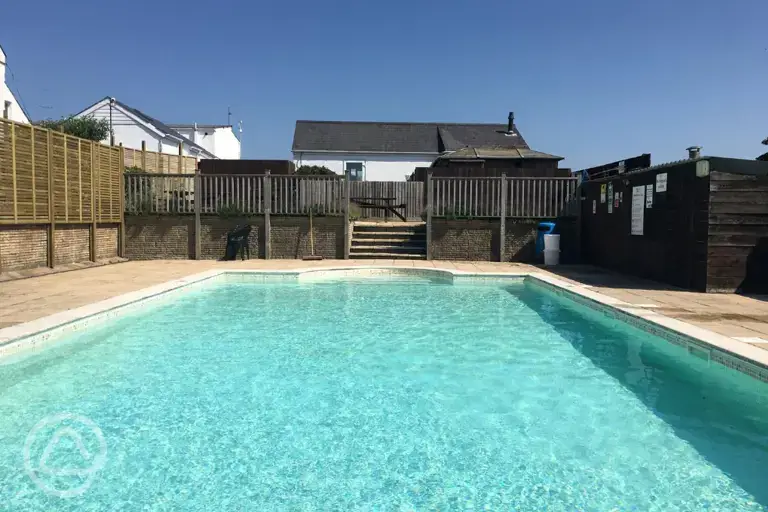 Outdoor heated swimming pool