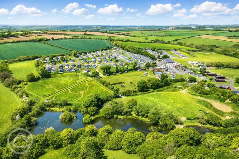 Aerial of Meadow Lakes Holiday Park
