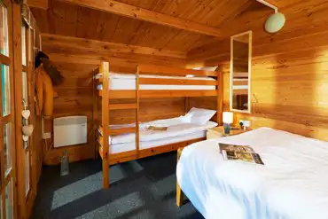 Cosy Cabin interior at Meadow Lakes Holiday Park