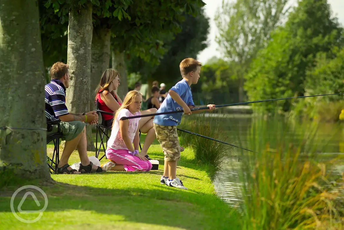 Fishing lake at Home Farm Holiday Park