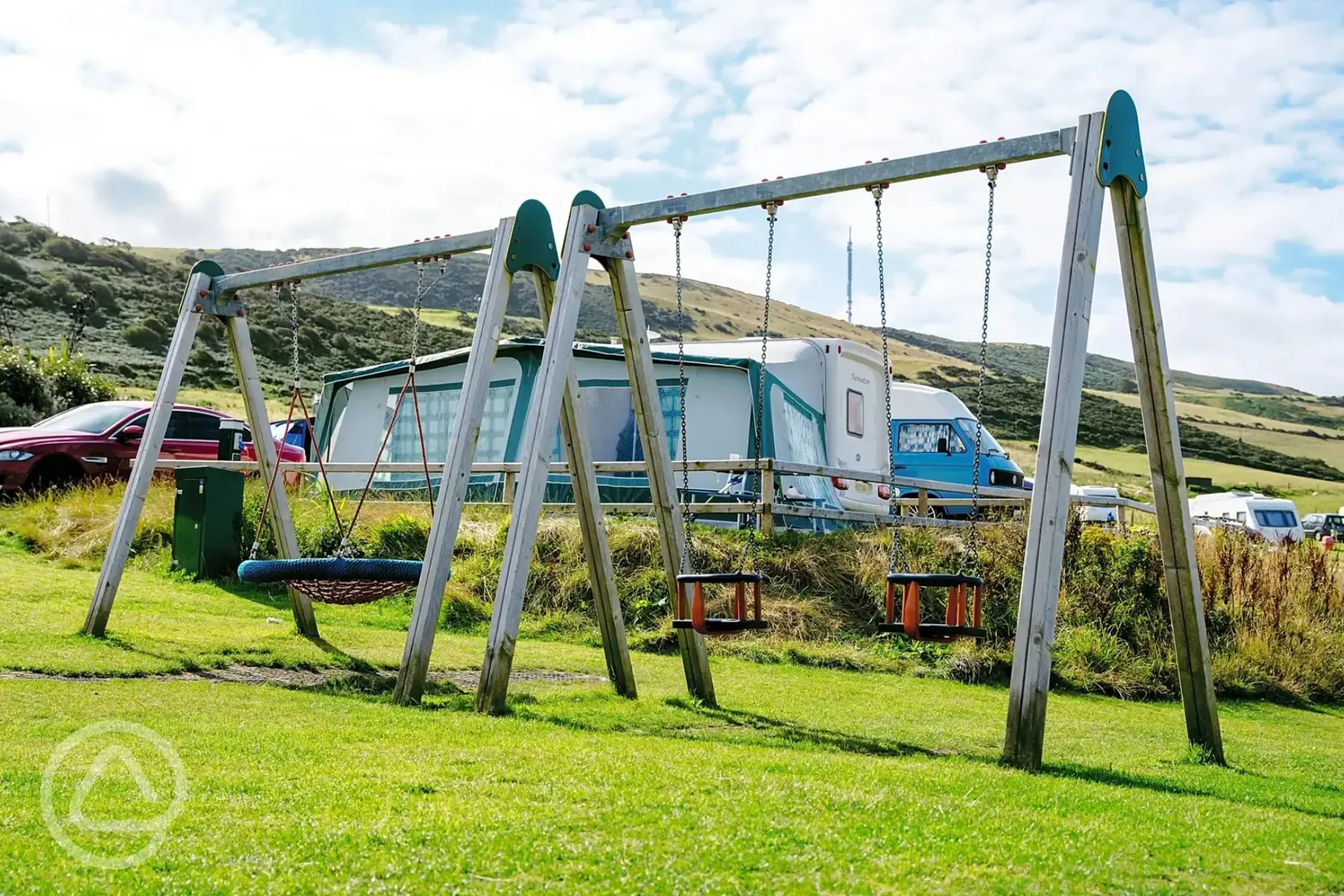 Swings from the outdoor play area