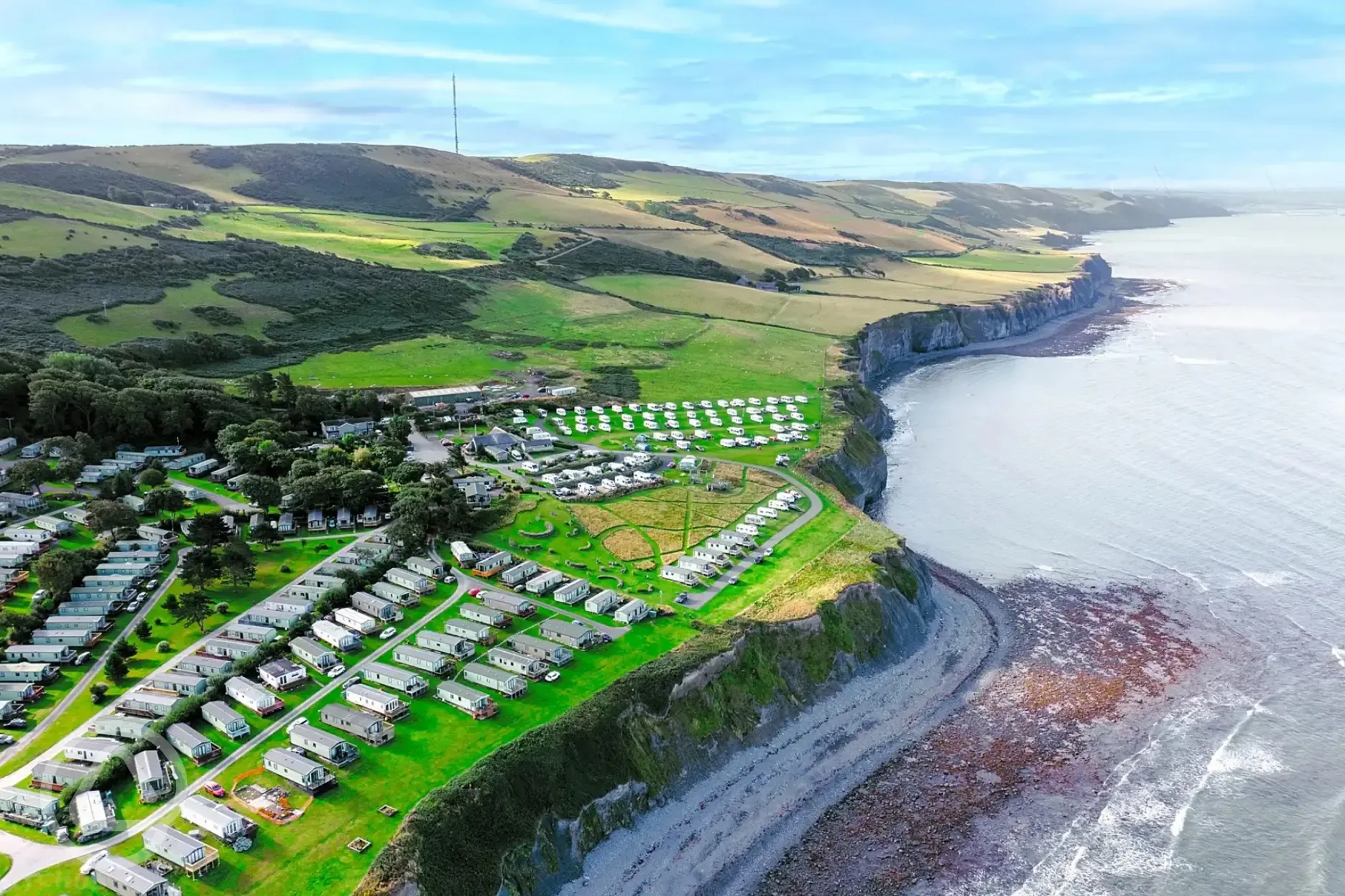 Aerial view of Morfa Bychan 