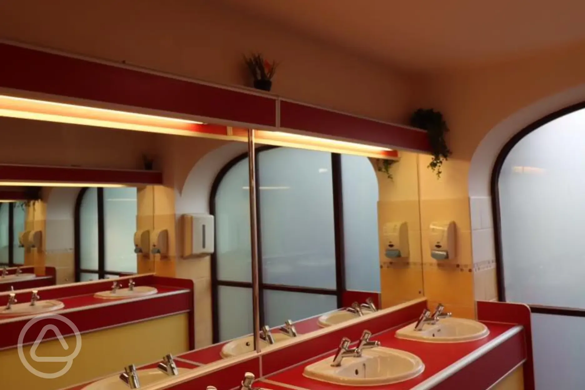 Sinks in facility block