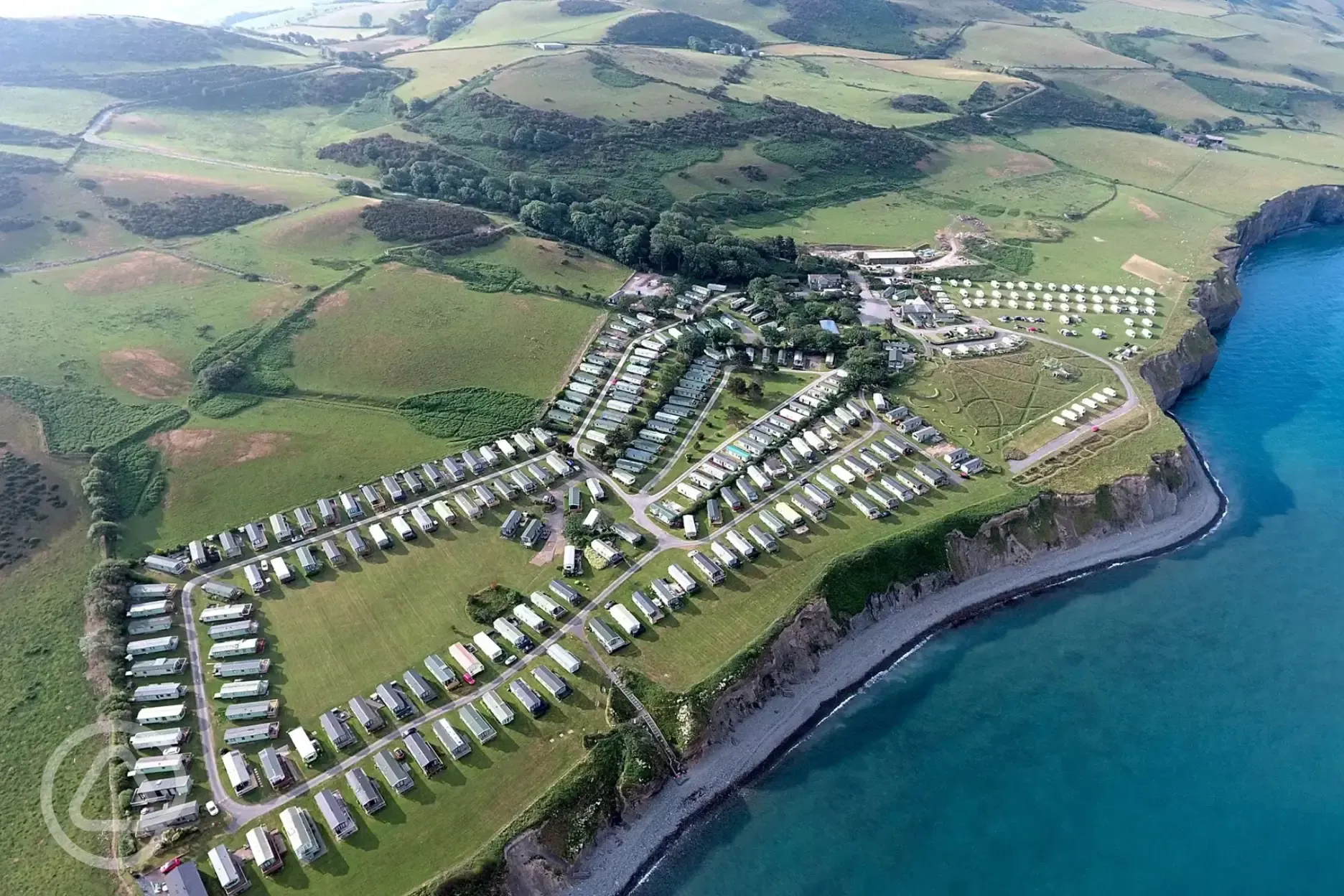 Aerial view of Morfa Bychan 