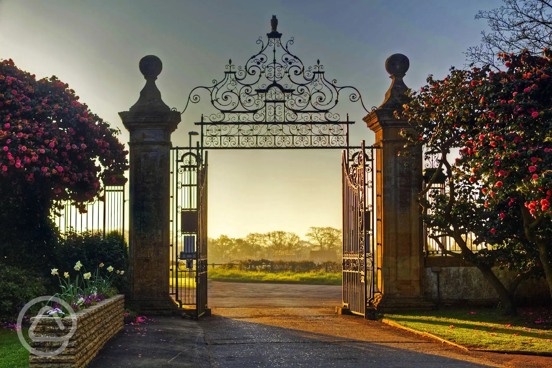 The impressive Manor gate entrance