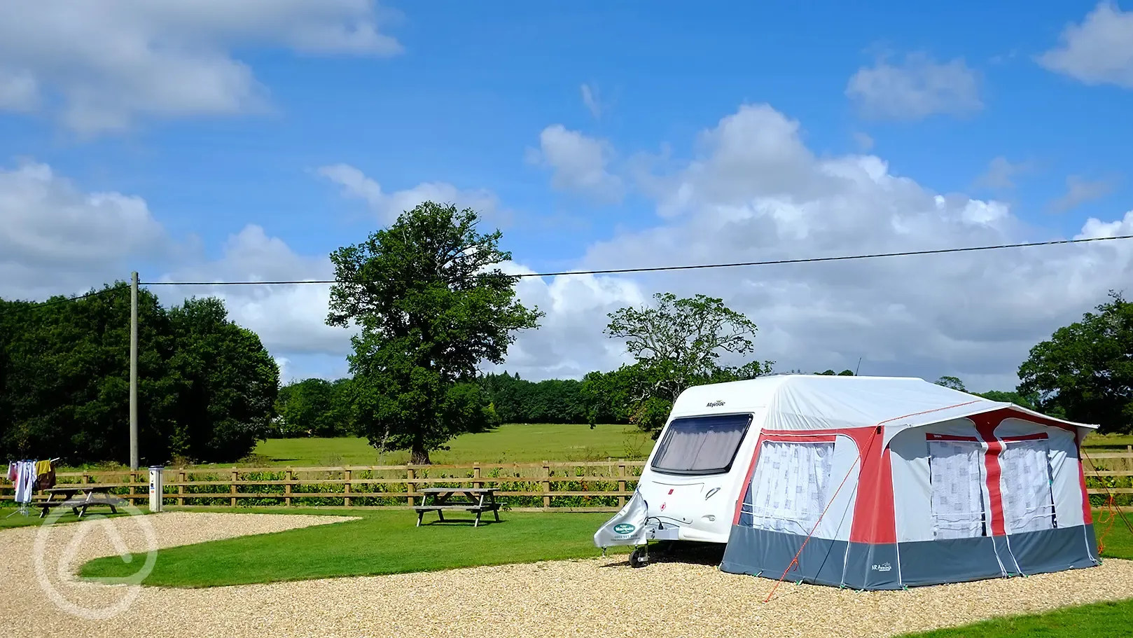 Hard standing caravan and motorhome pitches