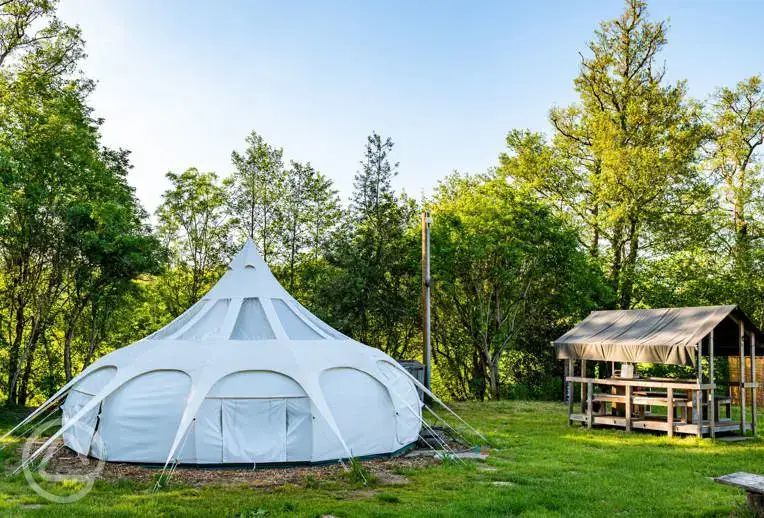 Lower Moat and Lower Brook bell tents