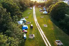 Non electric grass pitches aerial