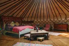 Woodland yurt interior Woodland yurt interior