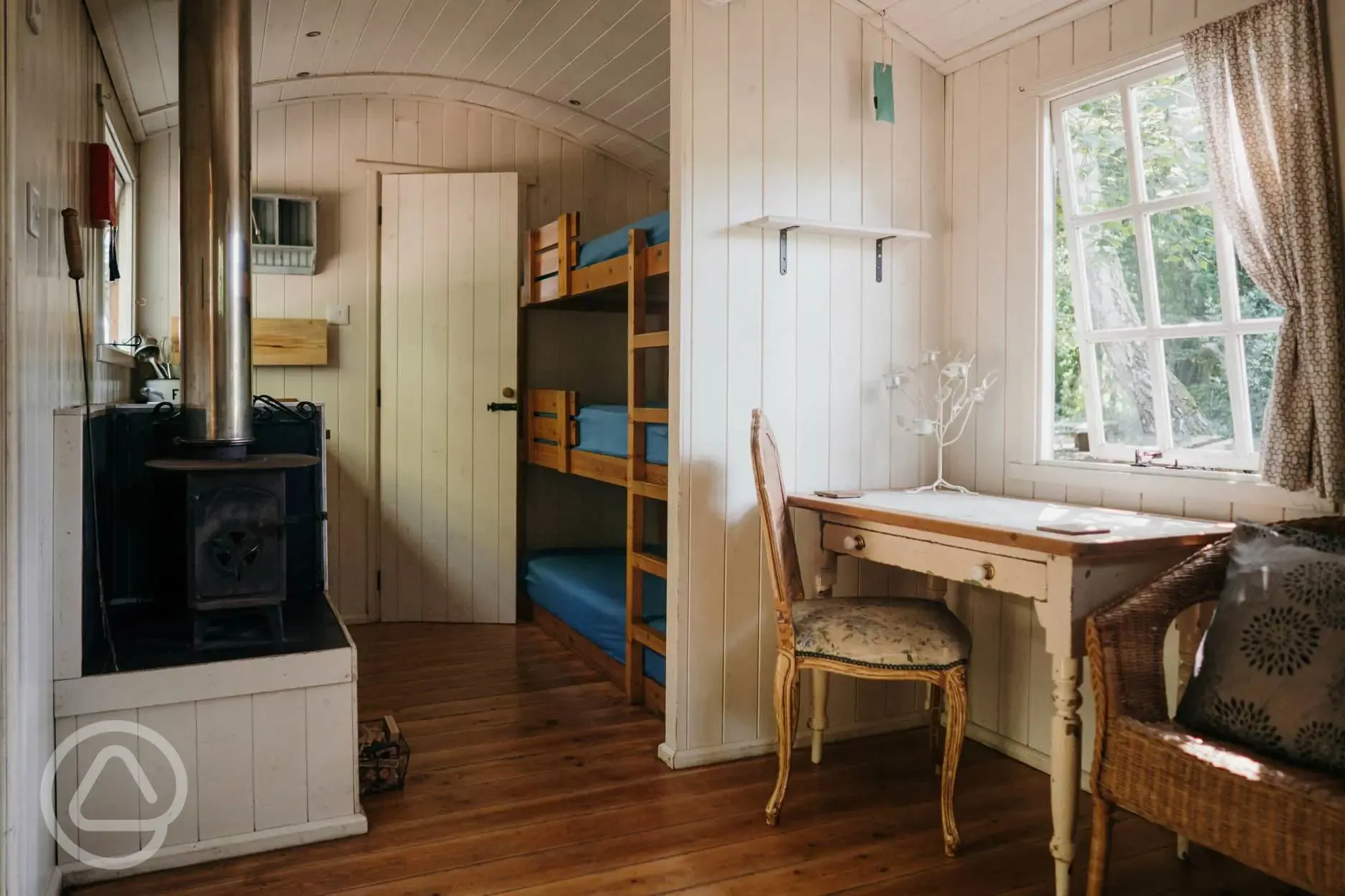 Bluebell and Brookside shepherd's hut interior