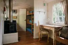 Bluebell and Brookside shepherd's hut interior Bluebell and Brookside shepherd's hut interior