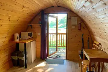 Camping pod interior