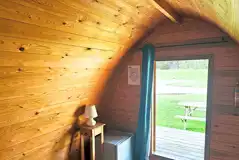 Camping pod with an unfurnished interior