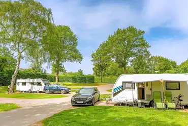 Fully serviced hardstanding pitches with awning space at Pearl Lake Country Park