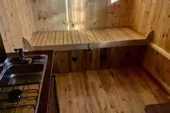 Shepherd's hut interior