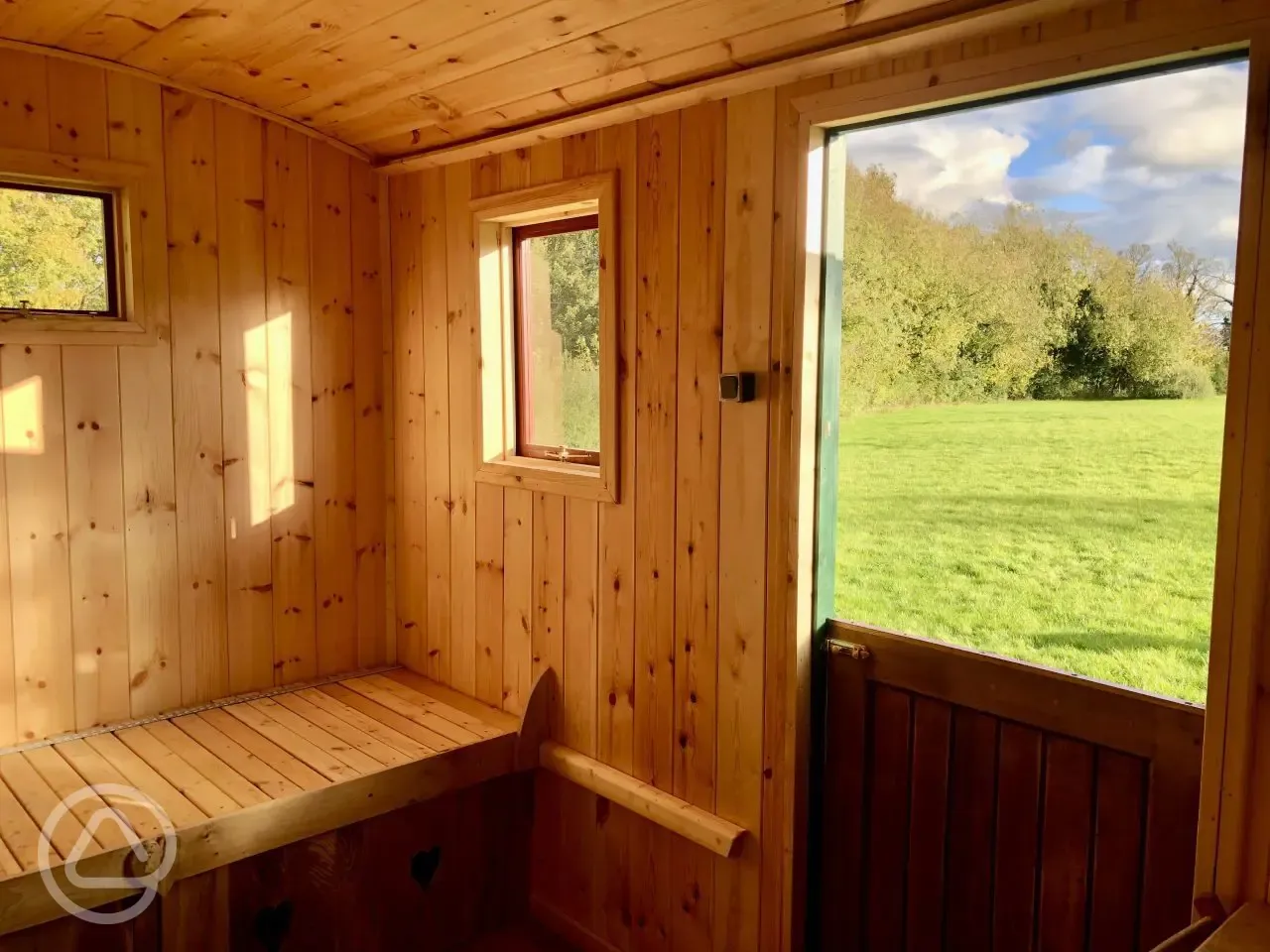 Shepherd's hut interior