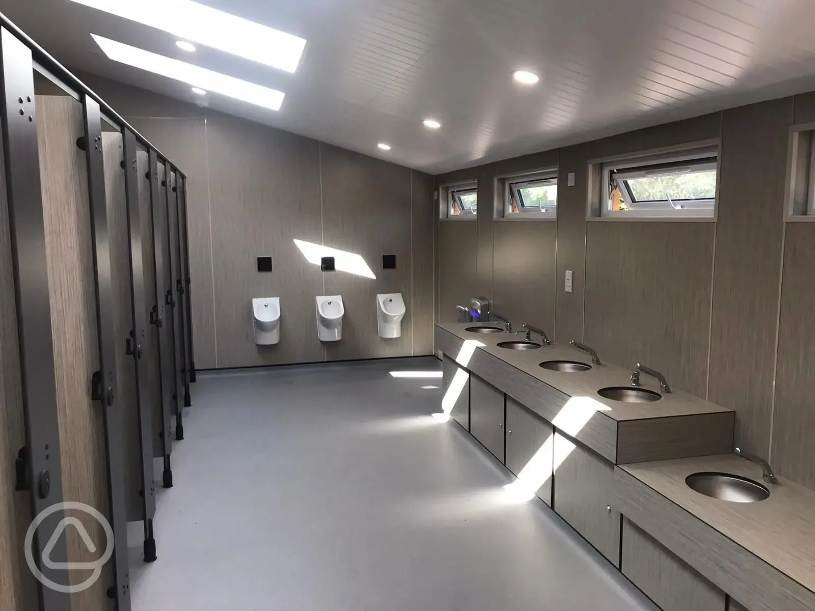 Male toilets with urinals 