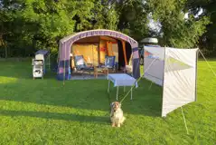 Oak electric grass tent pitches