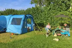 Grass tent pitches